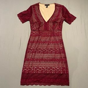 Burgundy Lace Cocktail dress